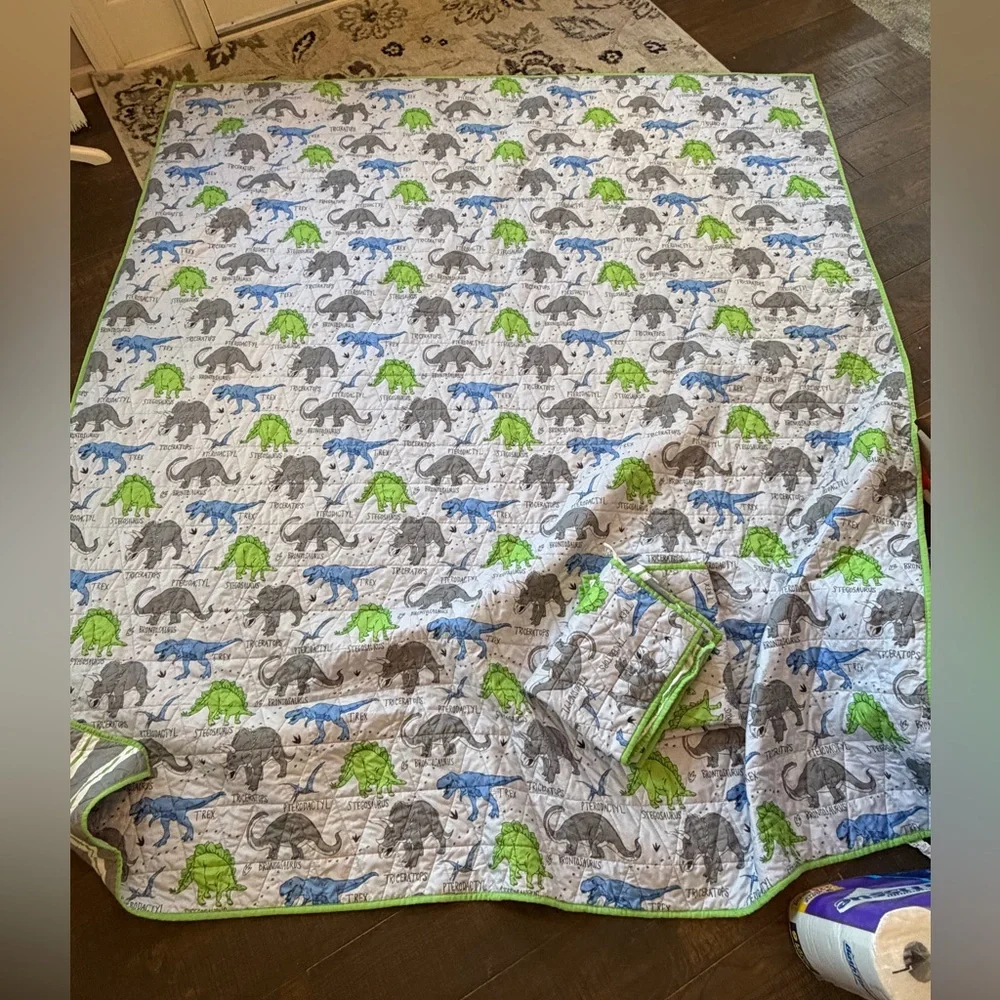 Dinosaur Reversible Full / Queen quilt set